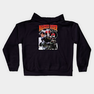 masked rider black Kids Hoodie